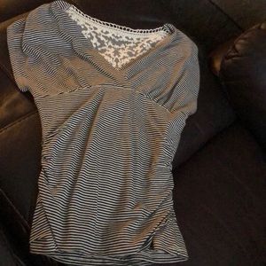 Black and white blouse